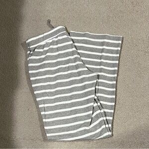 Gilligan & O'Malley Gray and White Striped Pajama Pants